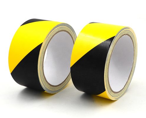 Black-and-Yellow-stripe-floor-marking-hazard лента сигнальная черно желтая